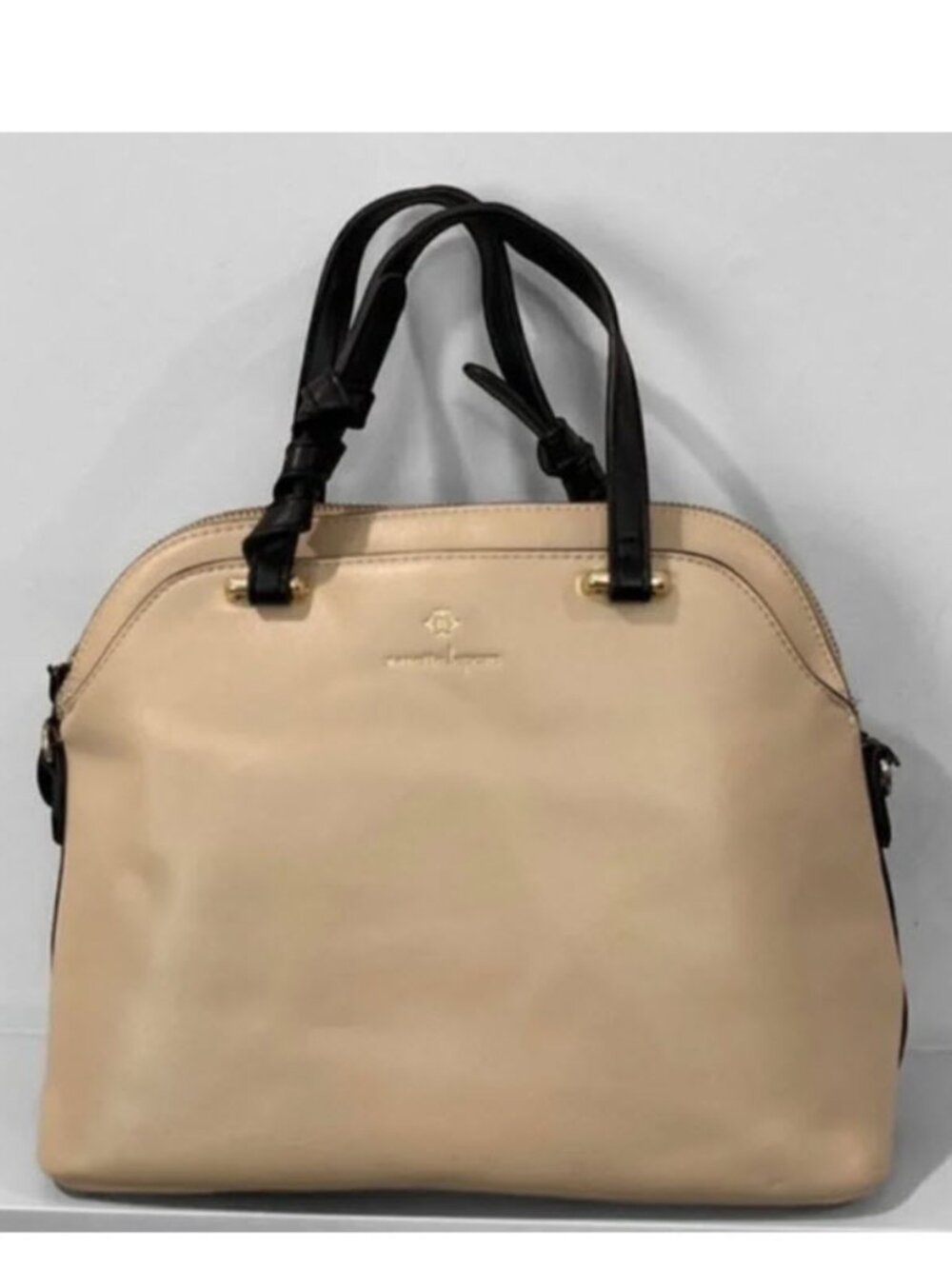 NANETTE LEPORE DOME Tote Handbag preppy chic quiet Luxury Coastal neutral beige
